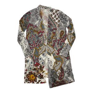 Chico's Boho Open Front Shawl Cardigan Size S